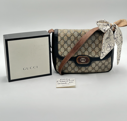 Authentic Gucci Vintage GG Shoulder Bag