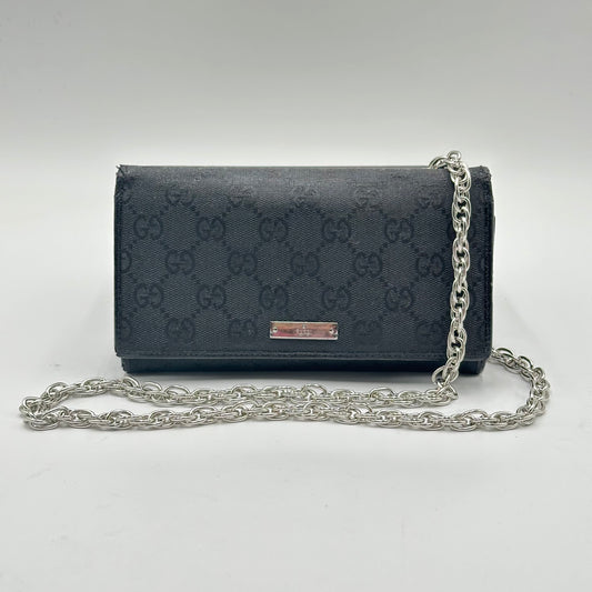 Authentic GUCCI GG Canvas Envelope Wallet Crossbody