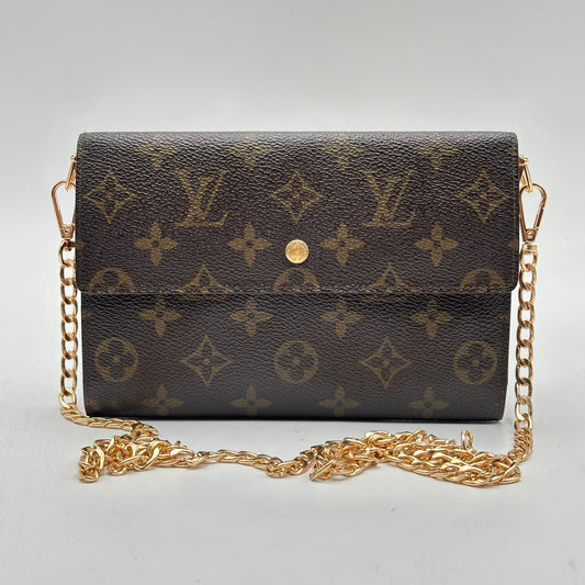 Authentic Louis Vuitton Monogram Passport Trifold Wallet Crossbody