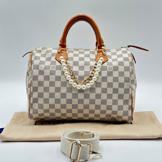 Authentic Louis Vuitton Damier Azur Speedy 30