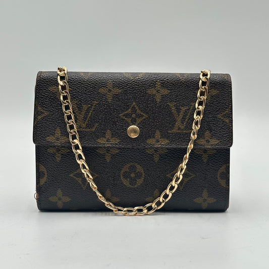 Authentic Louis Vuitton 1999 Monogram Porte Monnaie Bilet Wallet Crossbody