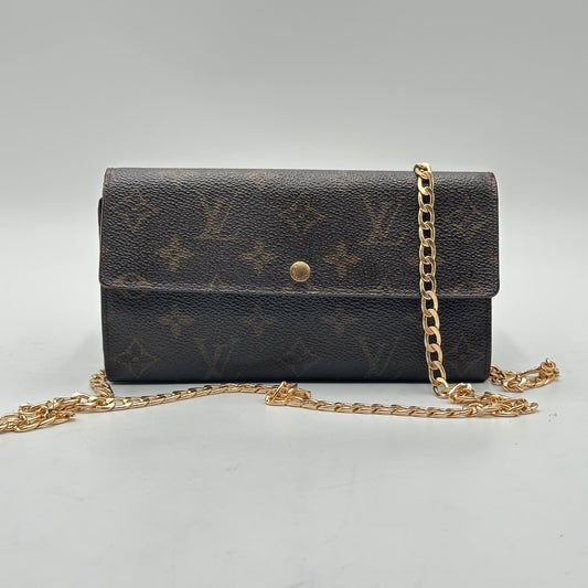 Authentic Louis Vuitton Monogram Pochette Wallet Crossbody