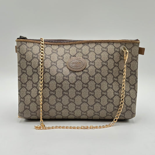 Authentic GUCCI GG Canvas Zipper Pouch Crossbody