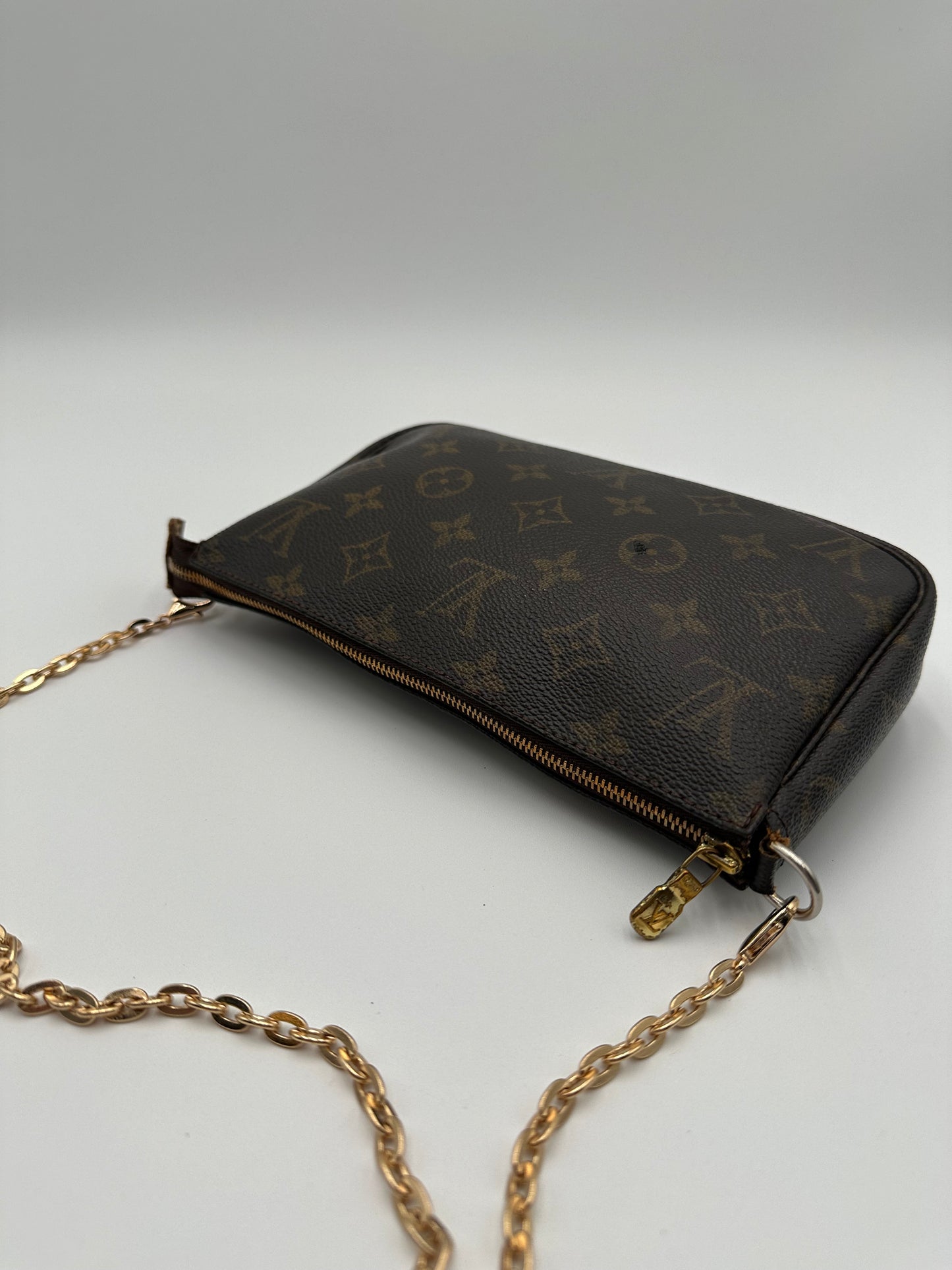 Authentic Louis Vuitton 1999 Monogram Pochette Accessoires Crossbody +1995 Mono Wallet