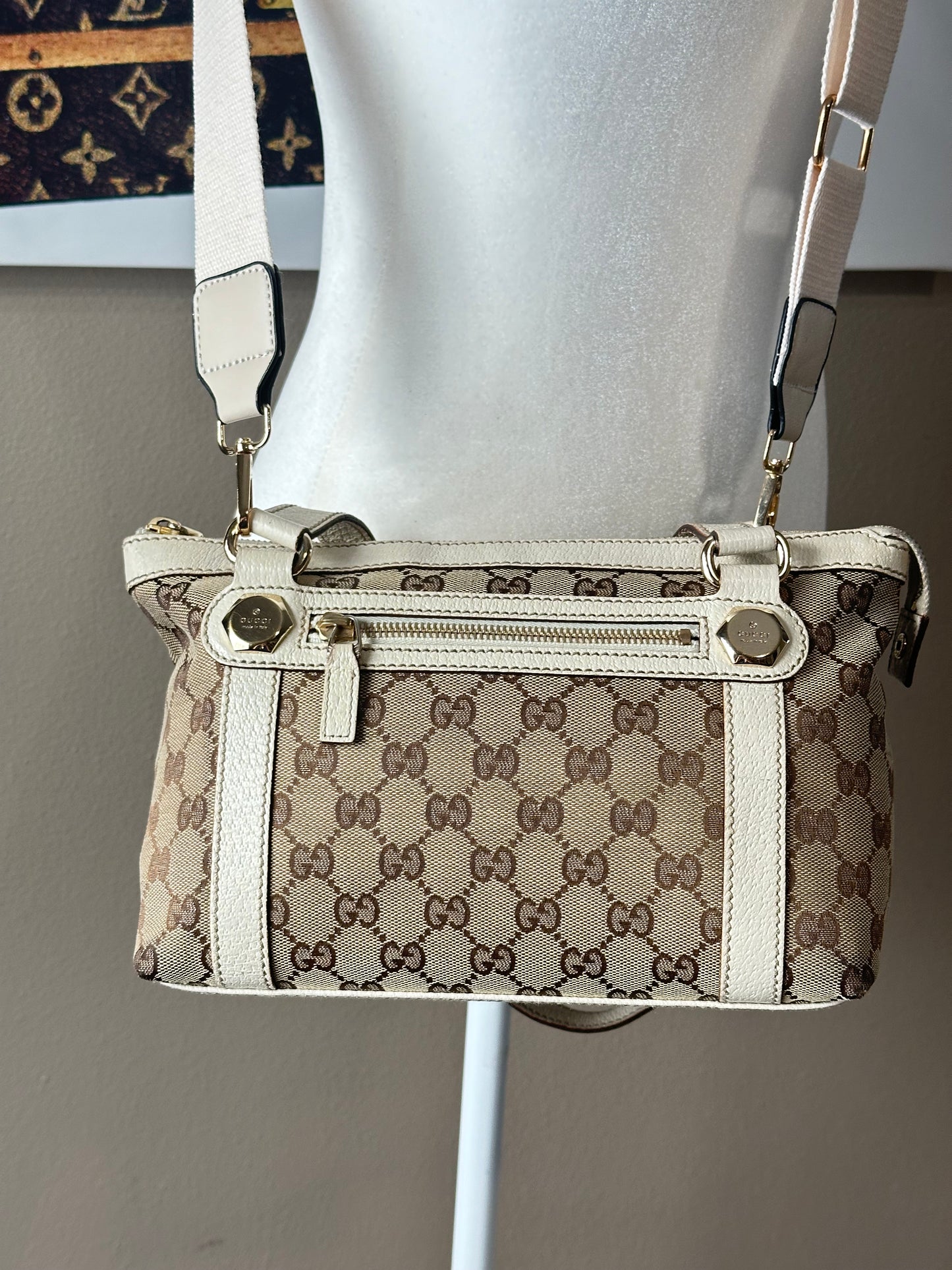 Authentic GUCCI Charmy Canvas GG Tote