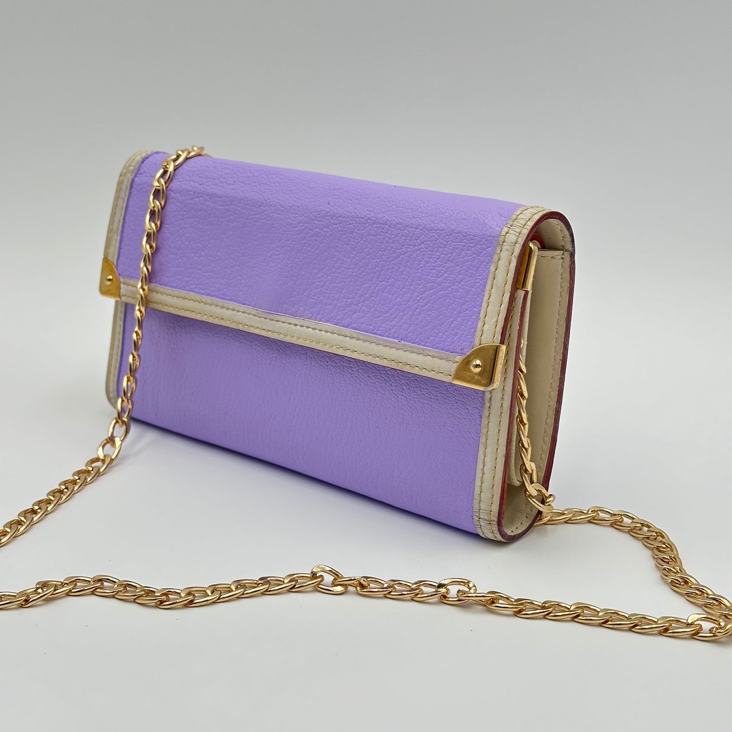 Authentic Louis Vuitton 2005 Lilac Suhali Trifold Wallet Crossbody