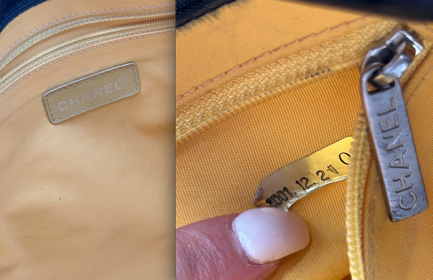 Authentic CHANEL Black Medium Travel Line Tote