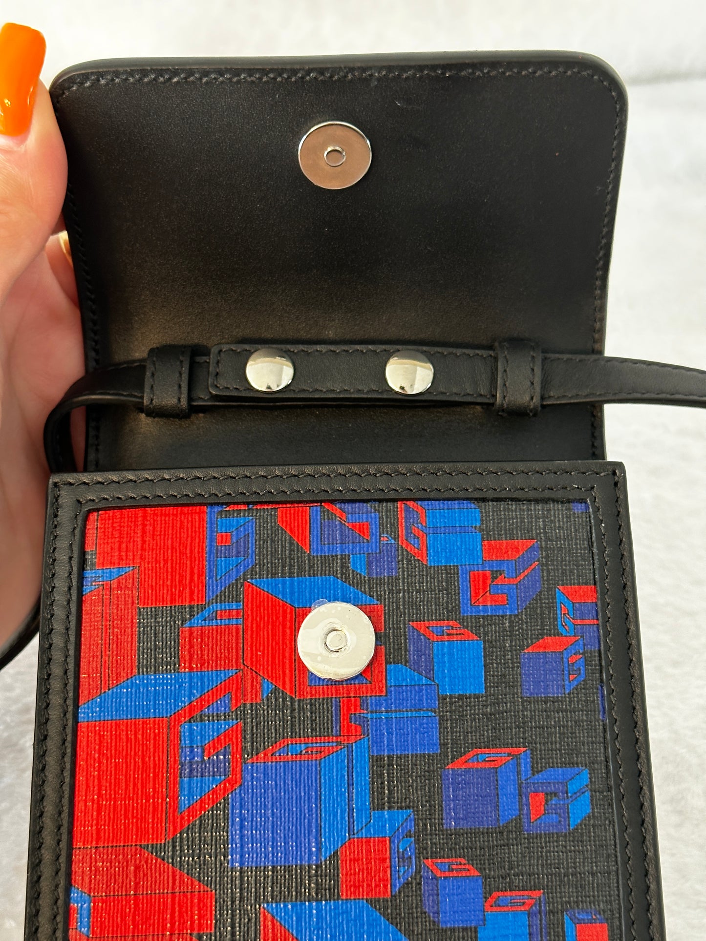 Authentic Guccig GG Printed Flap Crossbody