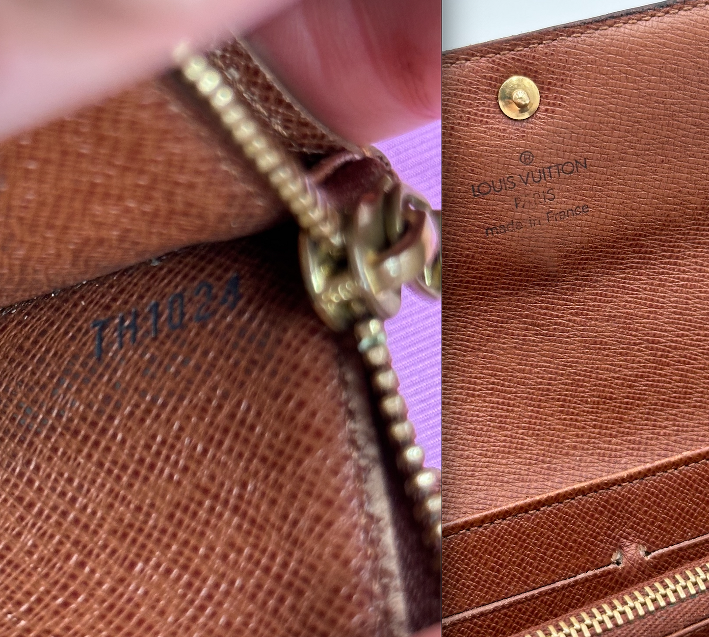Authentic Louis Vuitton 2004 Monogram Sarah Wallet Crossbody