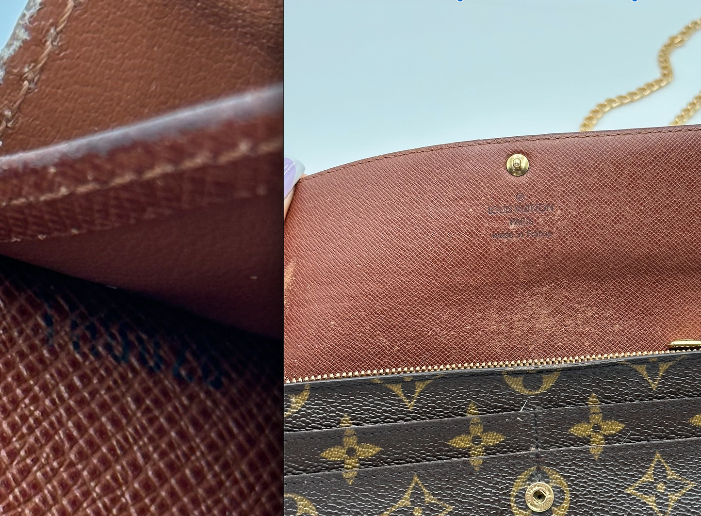 Authentic Louis Vuitton 2006 Monogram Sarah Wallet Crossbody