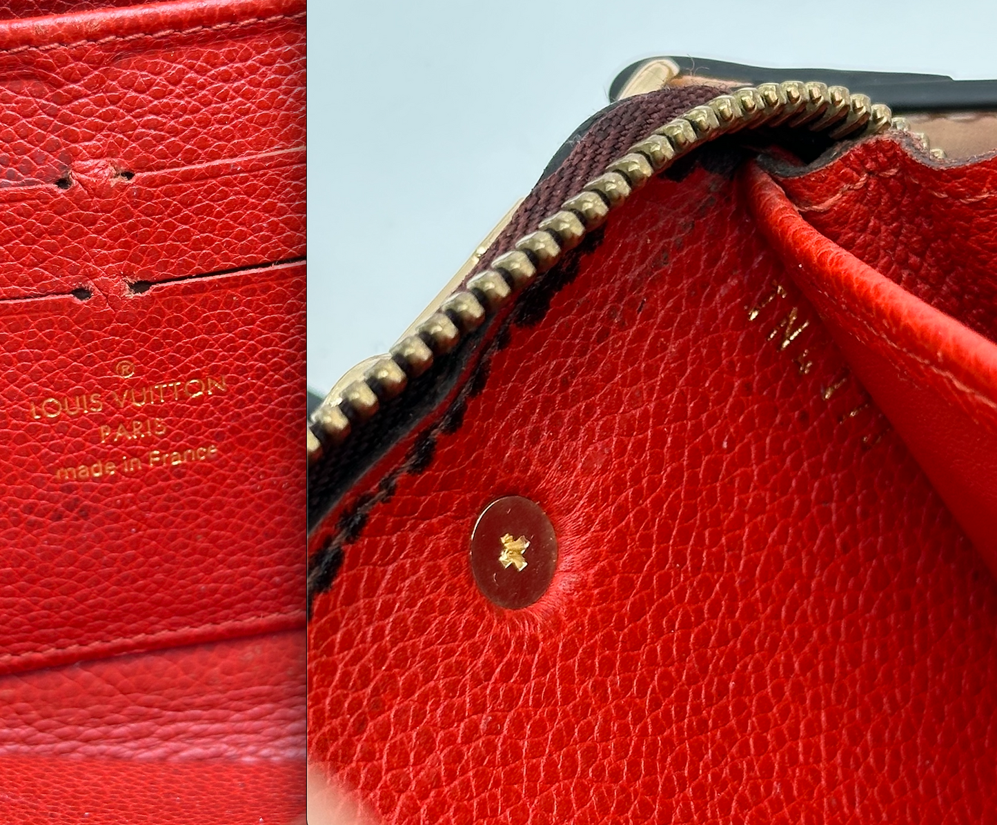 Authentic Louis Vuitton 2014 Black Empreinte Monogram Full Zipper Wallet Crossbody