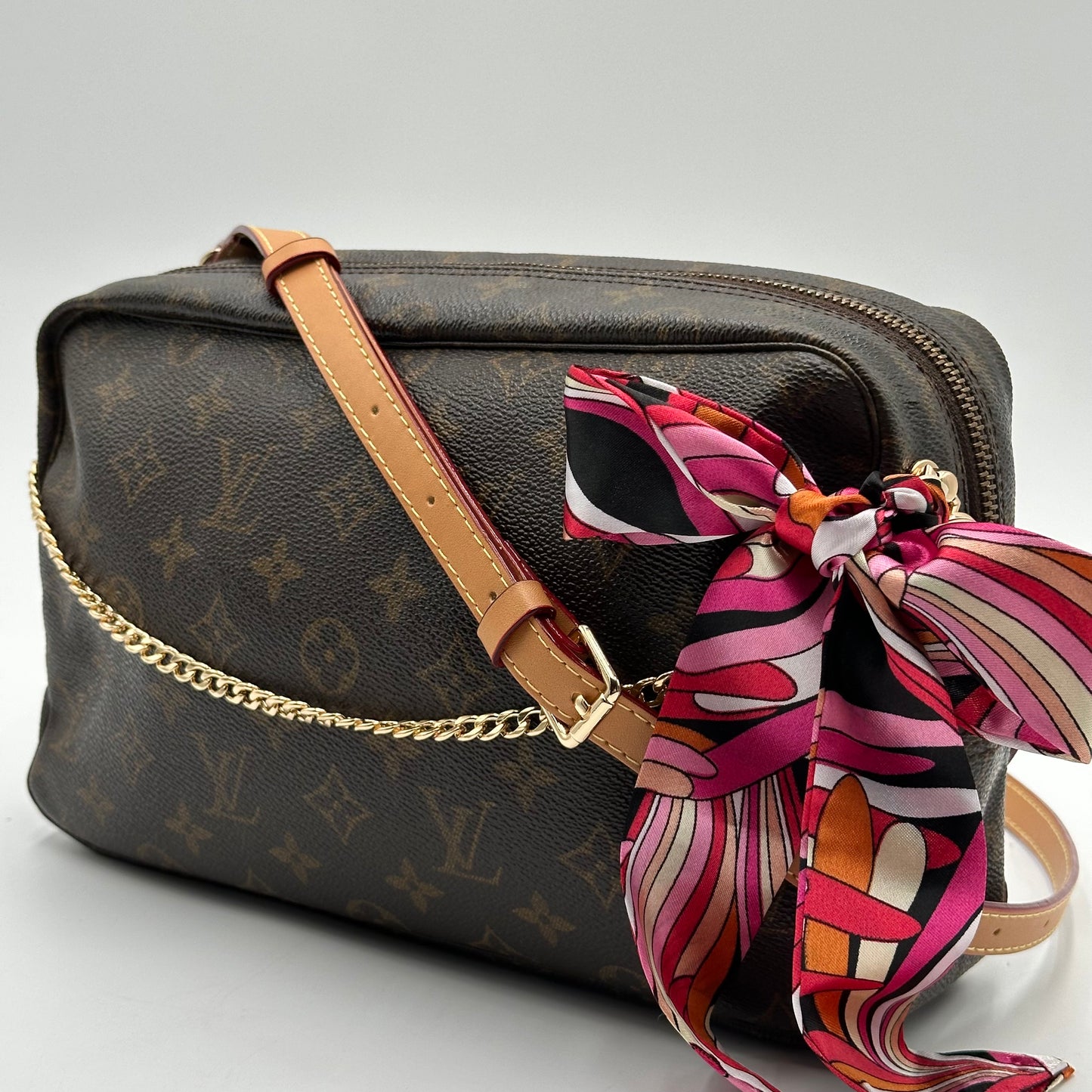 Authentic Louis Vuitton 1990 Monogram Trousse Crossbody