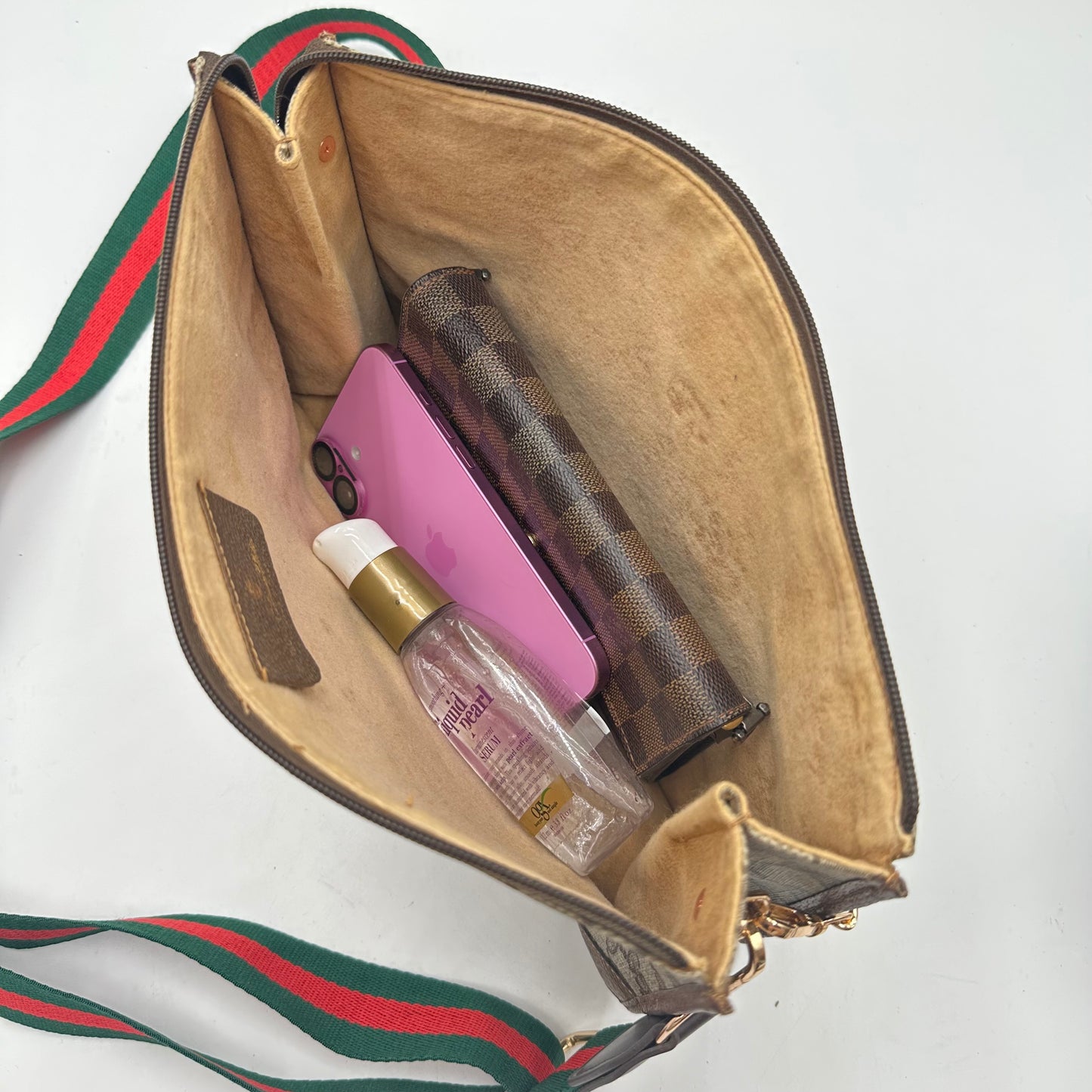 Authentic GUCCI GG Canvas Zipper Pouch Crossbody