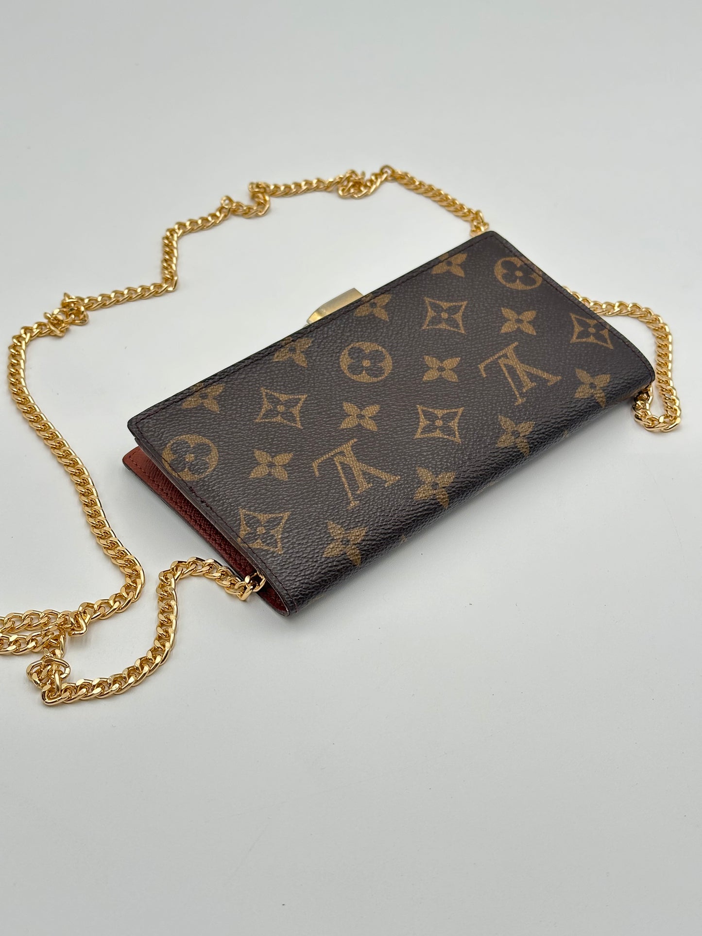 Authentic Louis Vuitton 2000 Monogram Continental Clutch Wallet Crossbody