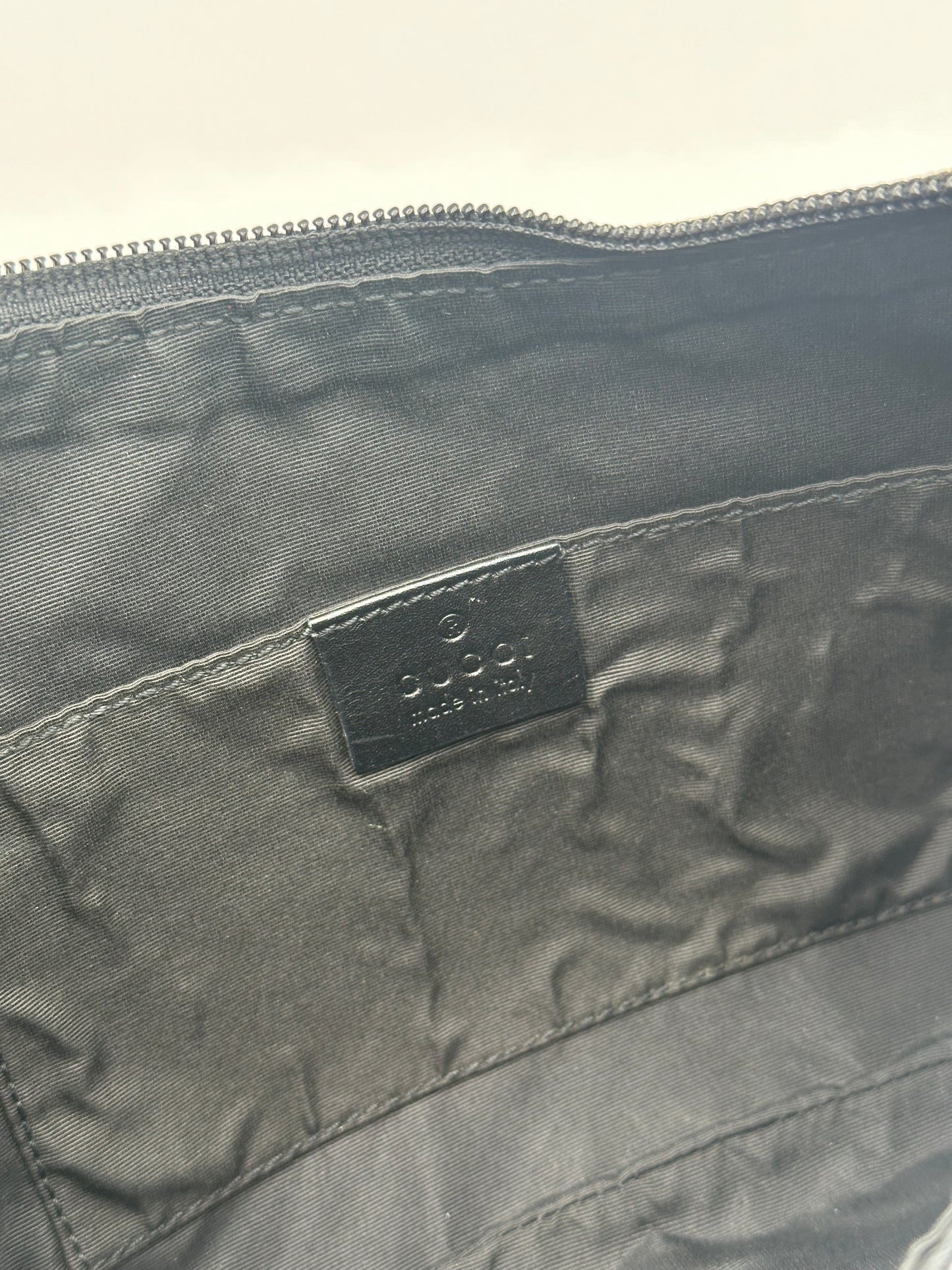 Authentic Gucci GG Denim Canvas Pochette