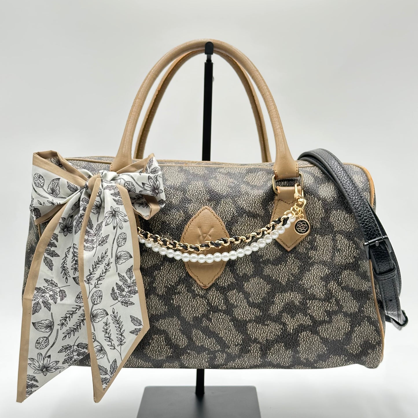 Authentic YSL Vintage Giraffe Print Boston Tote