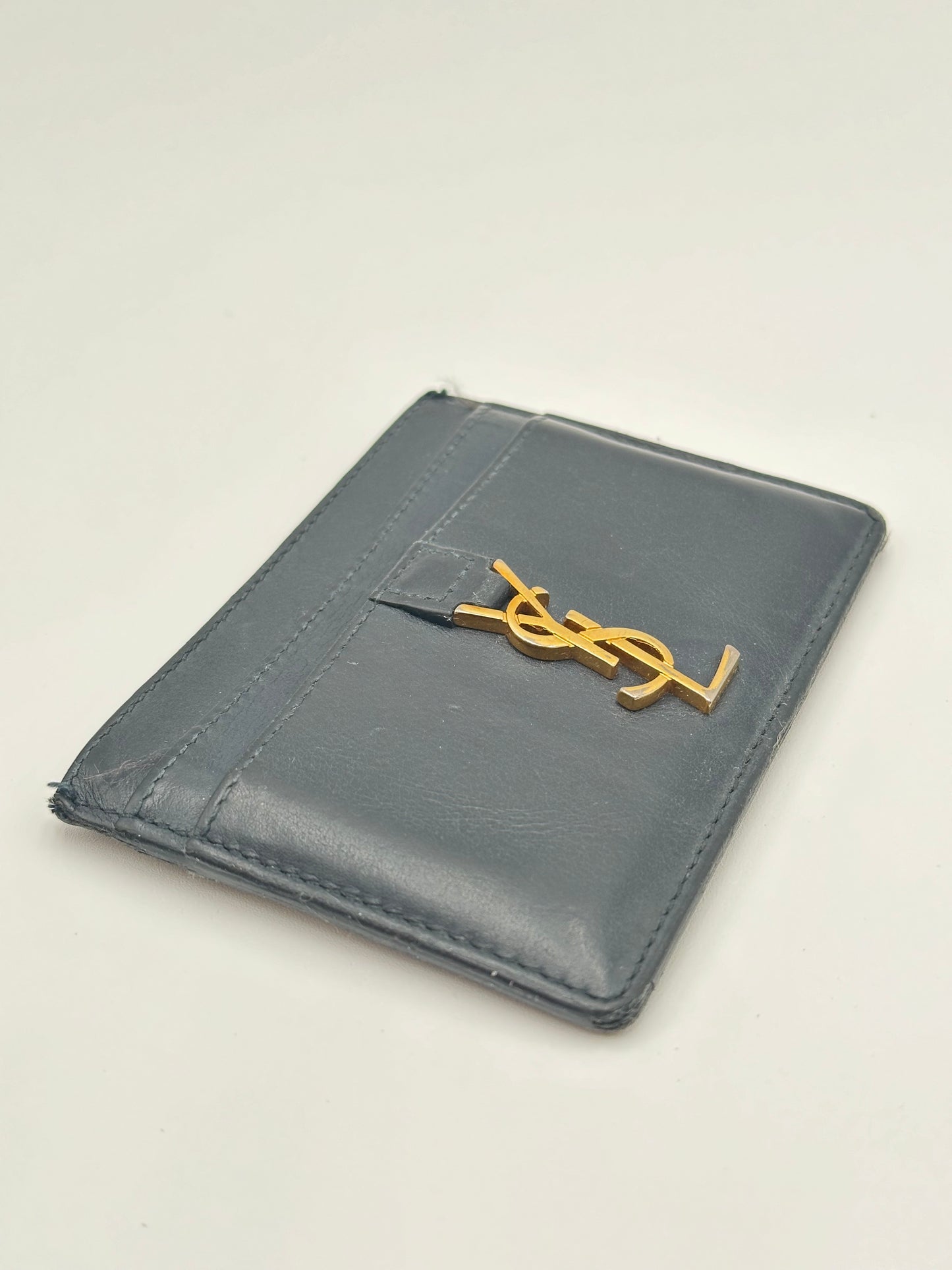 Authentic YSL Set Bundle of 2- Calfskin Mini Wallet & Cardholder