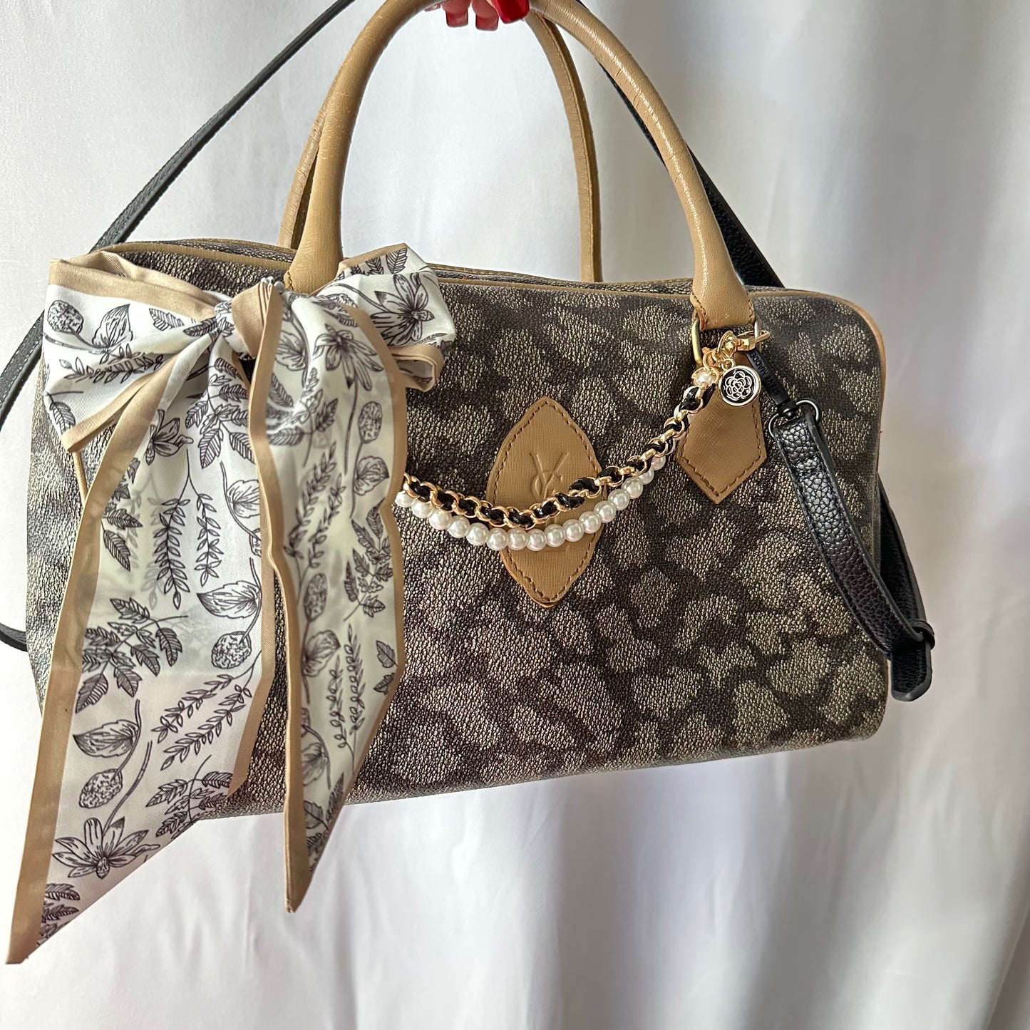 Authentic YSL Vintage Giraffe Print Boston Tote