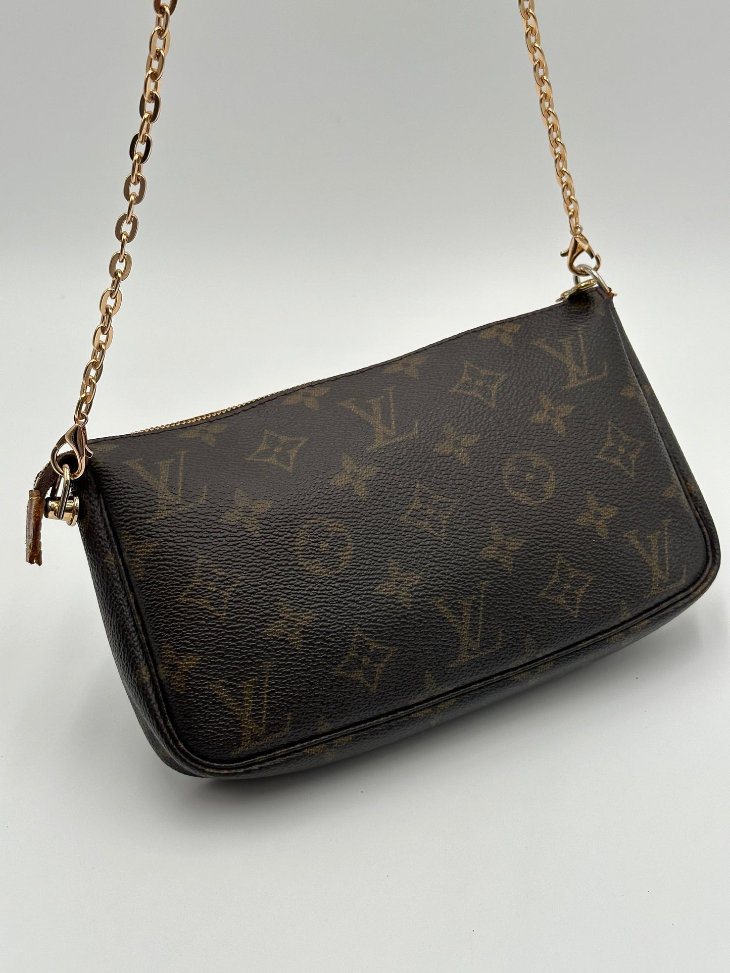 Authentic Louis Vuitton 1999 Monogram Pochette Accessoires Crossbody +1995 Mono Wallet