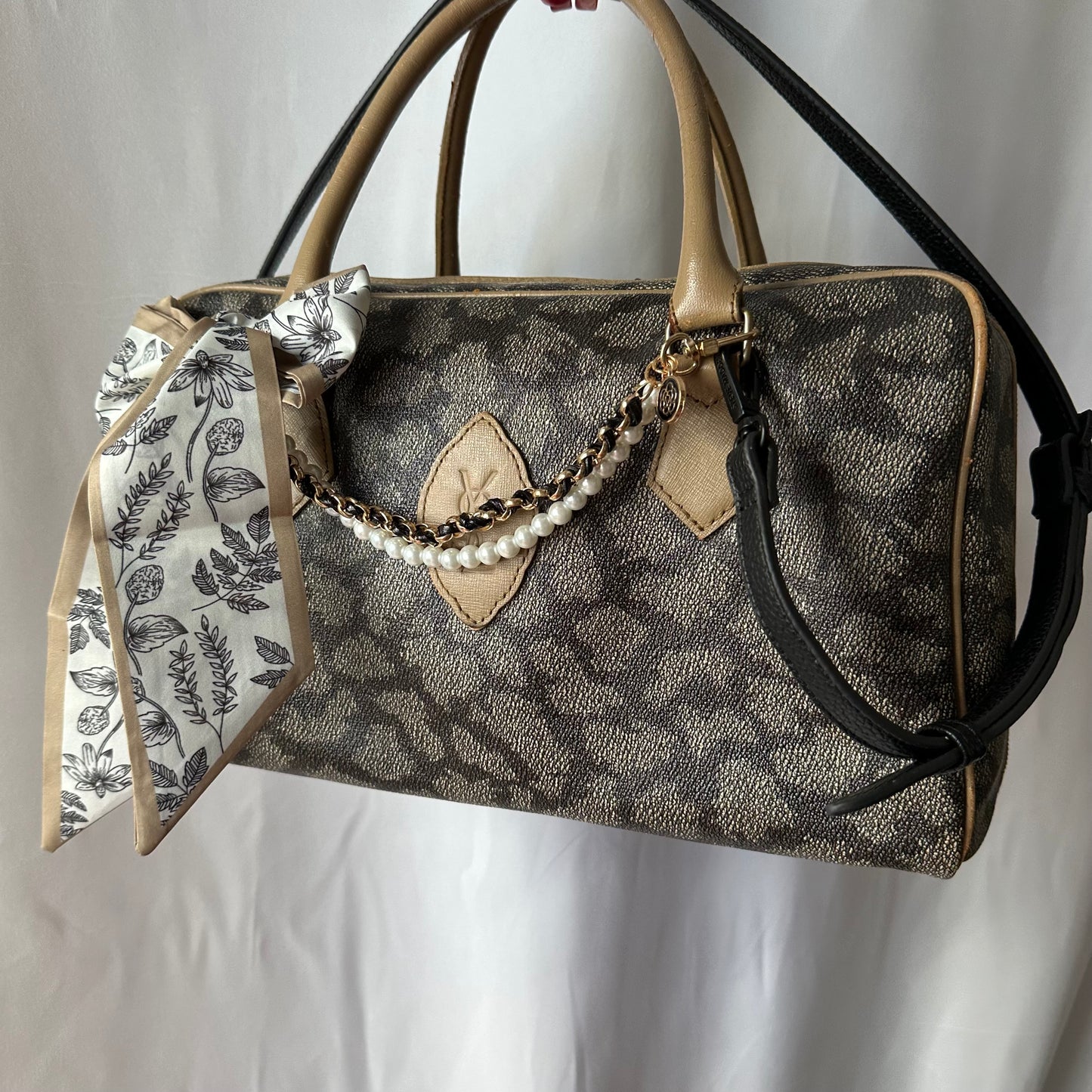 Authentic YSL Vintage Giraffe Print Boston Tote