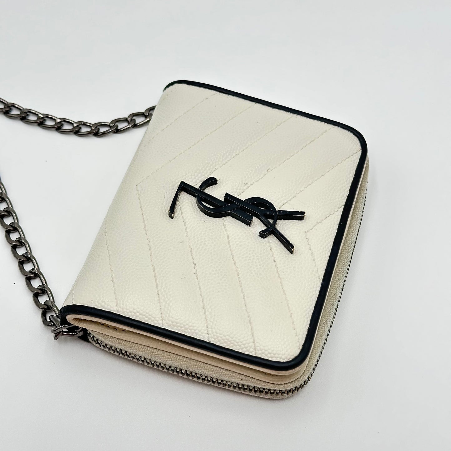 Authentic YSL Matelasse Compact Wallet + Crossbody Kit