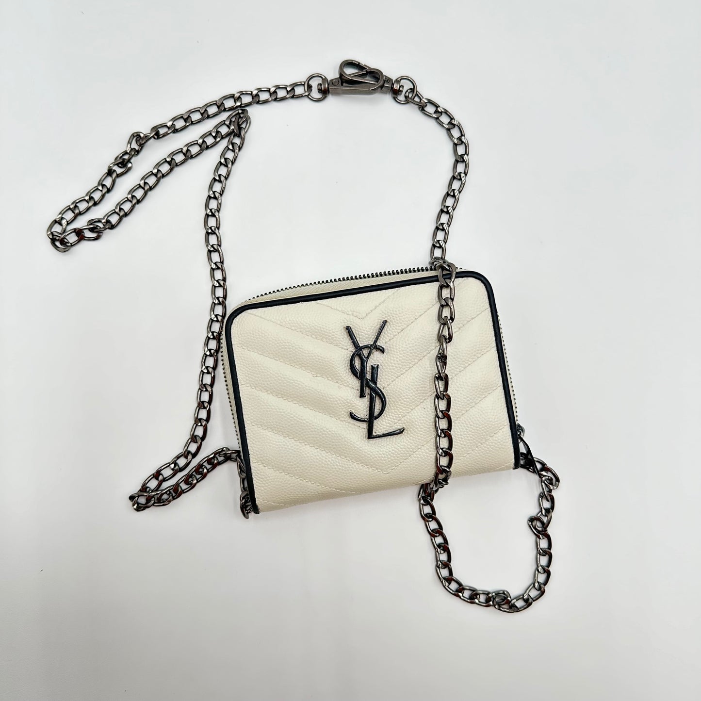 Authentic YSL Matelasse Compact Wallet + Crossbody Kit