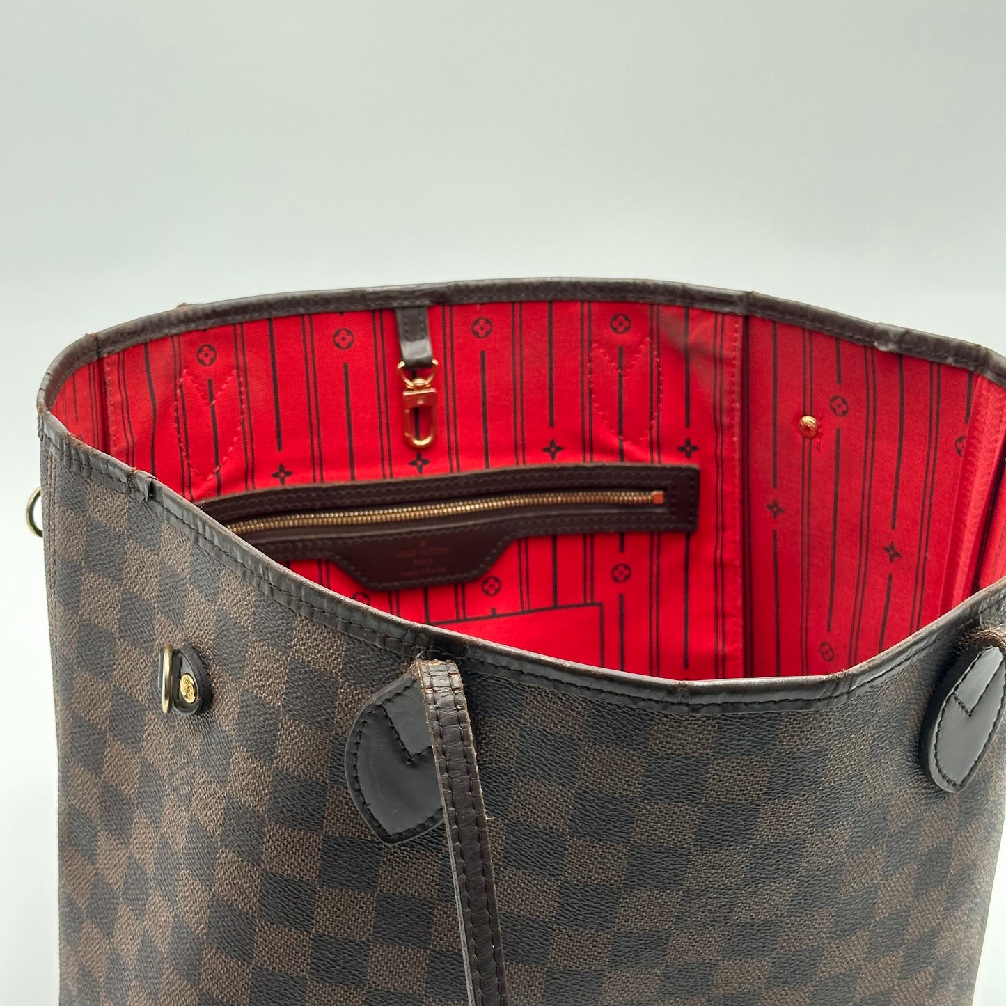 2008 Authentic Louis Vuitton Damier Ebene Neverfull MM