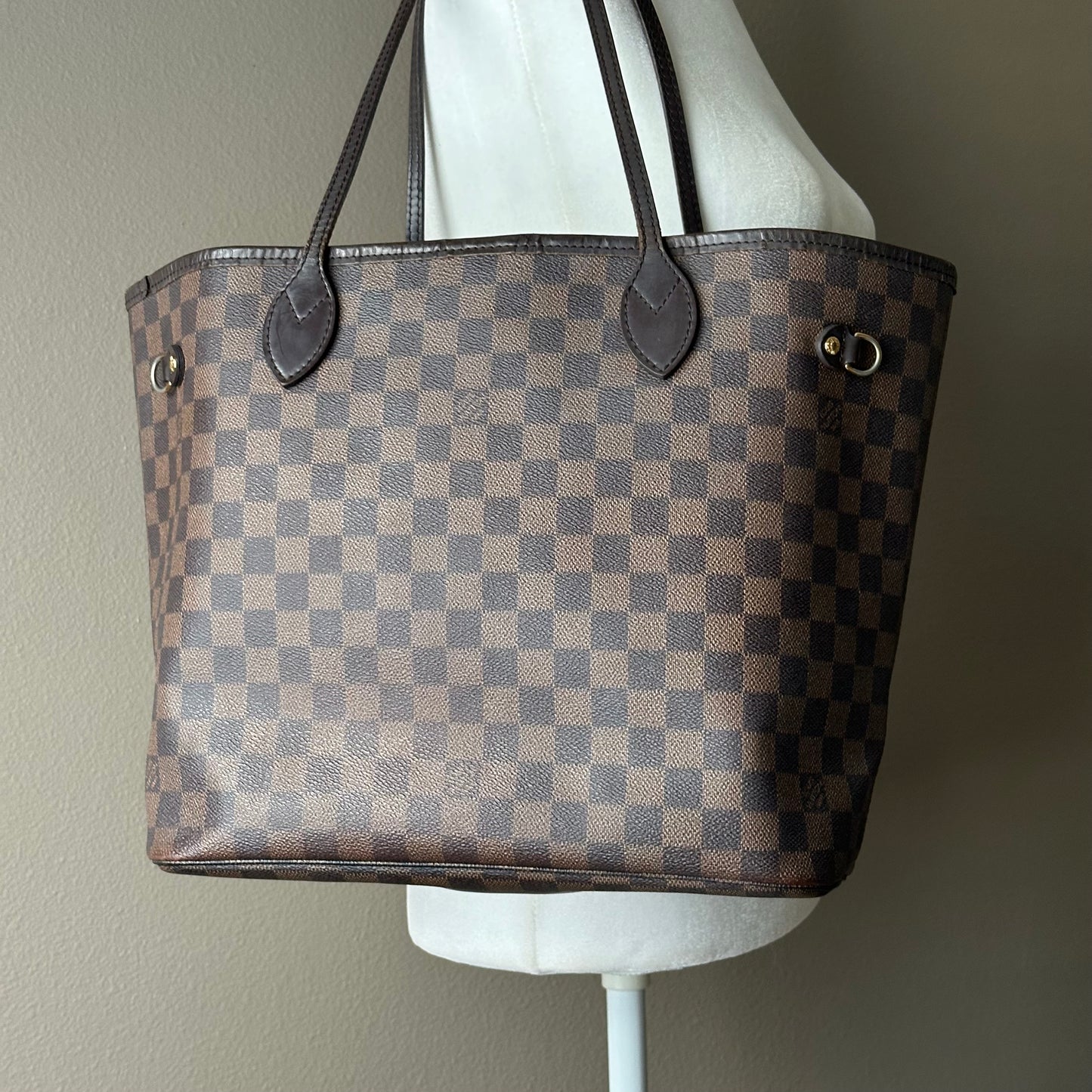 2008 Authentic Louis Vuitton Damier Ebene Neverfull MM