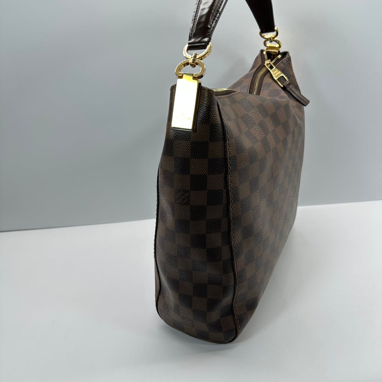 Authentic 2015 Louis Vuitton Damier Ebene Portobello PM Hobo Bag