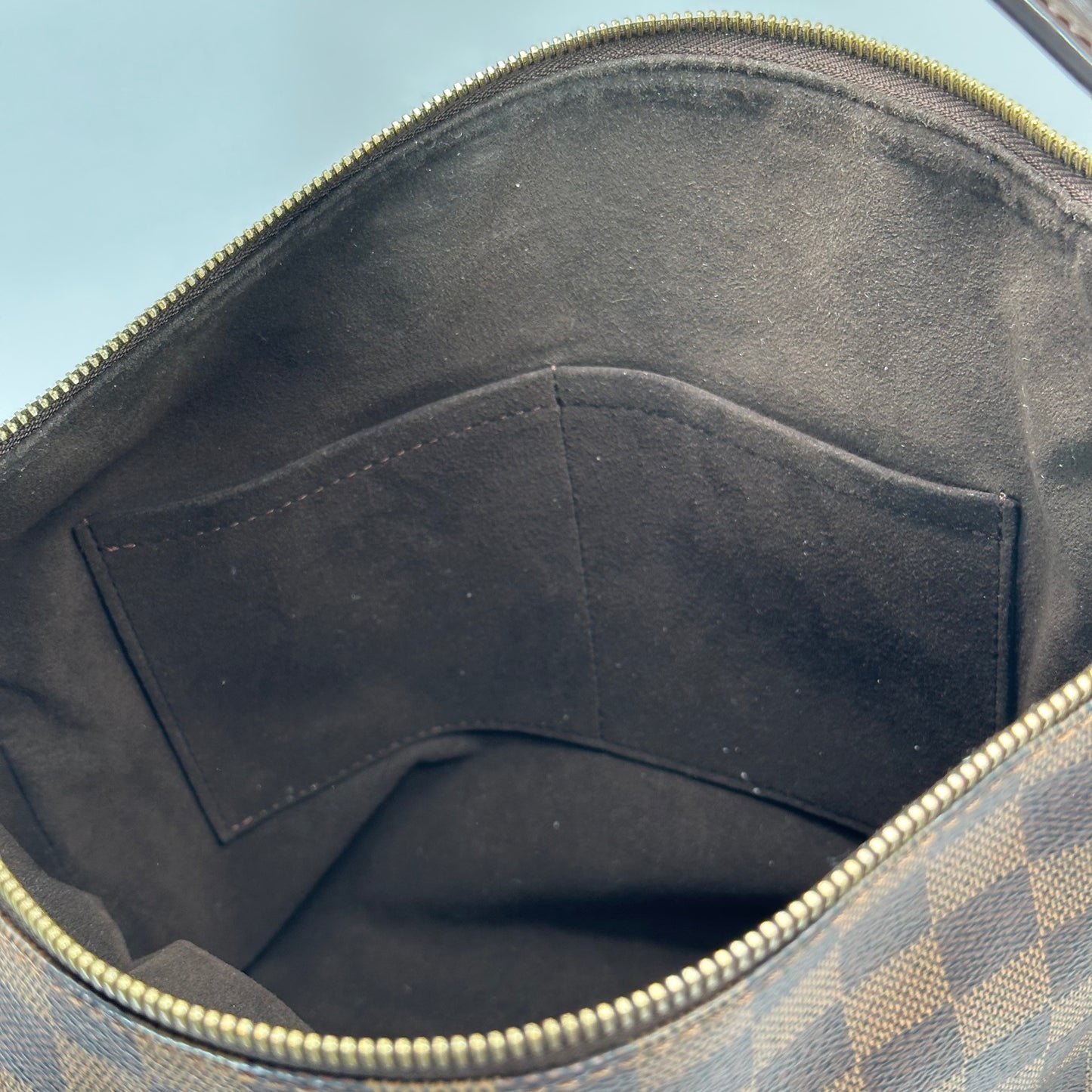 Authentic 2015 Louis Vuitton Damier Ebene Portobello PM Hobo Bag