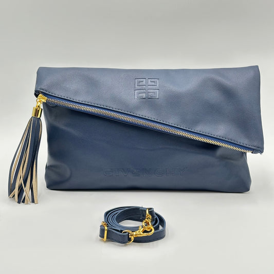 Authentic Givenchy Novelty Blue Clutch Crossbody