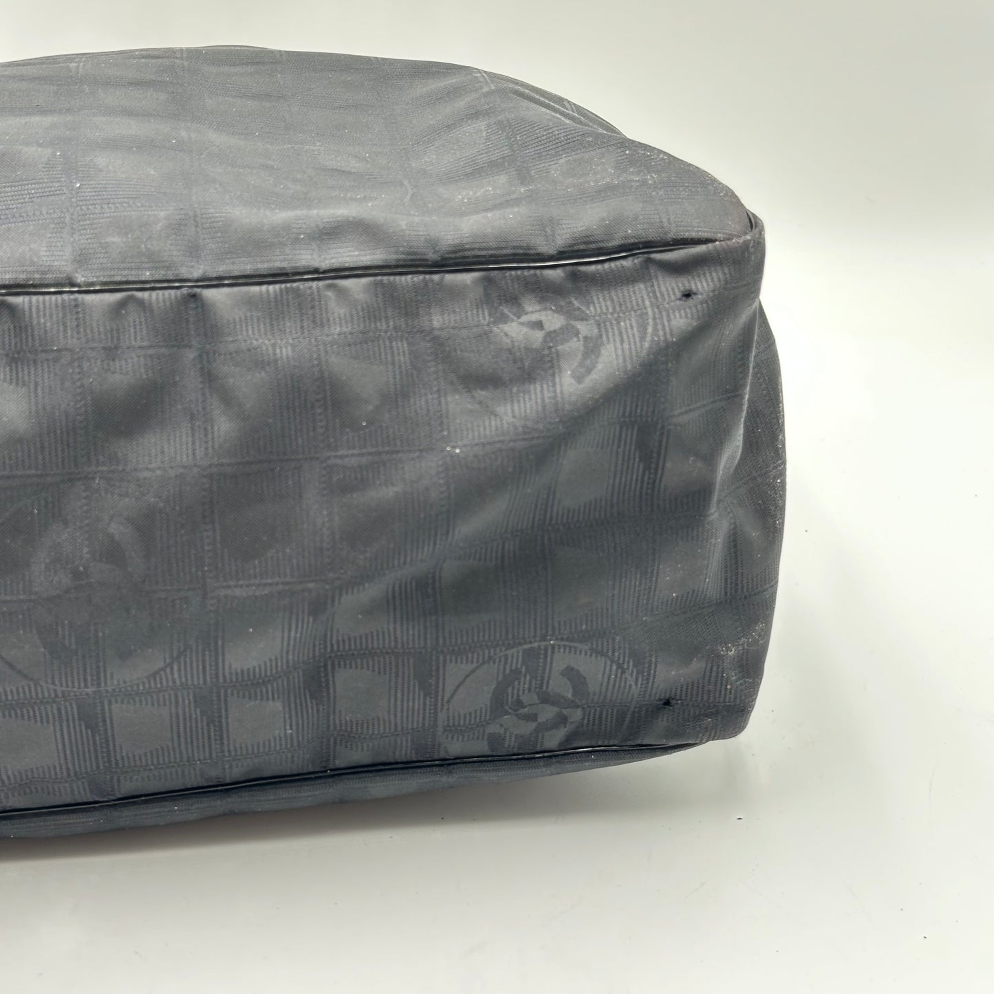 Authentic CHANEL Black Medium Travel Line Tote