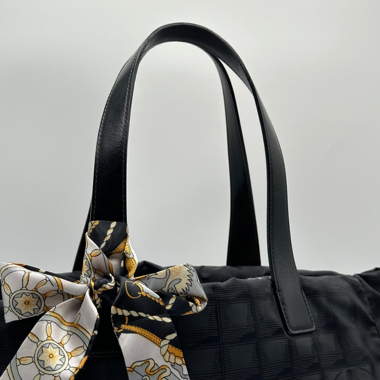 Authentic CHANEL Black Medium Travel Line Tote