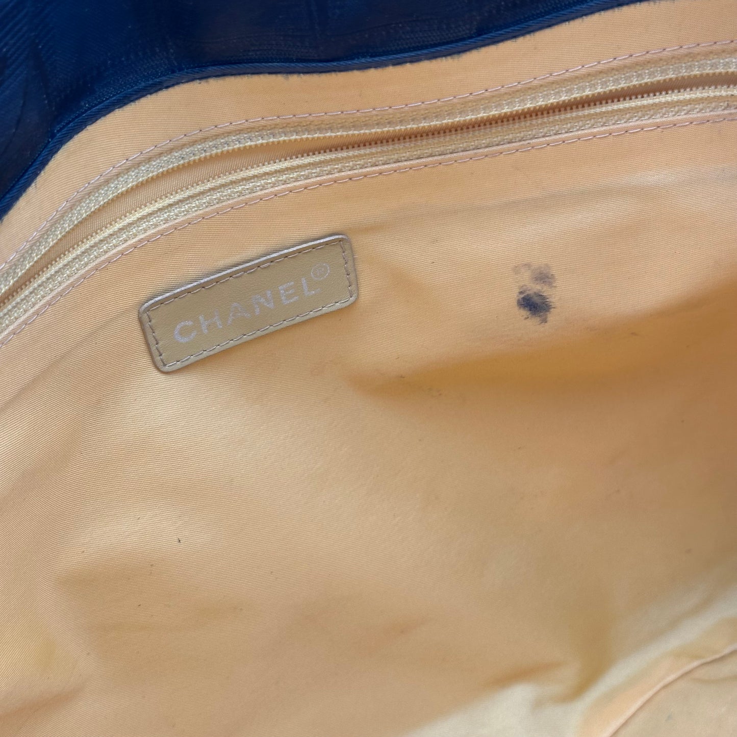Authentic CHANEL Black Medium Travel Line Tote