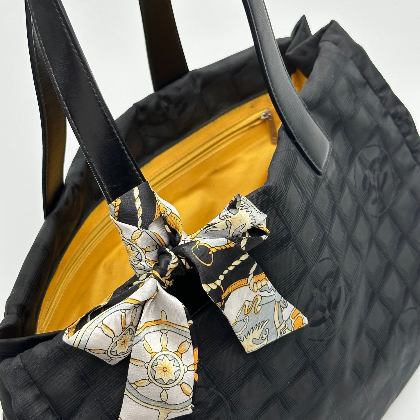 Authentic CHANEL Black Medium Travel Line Tote