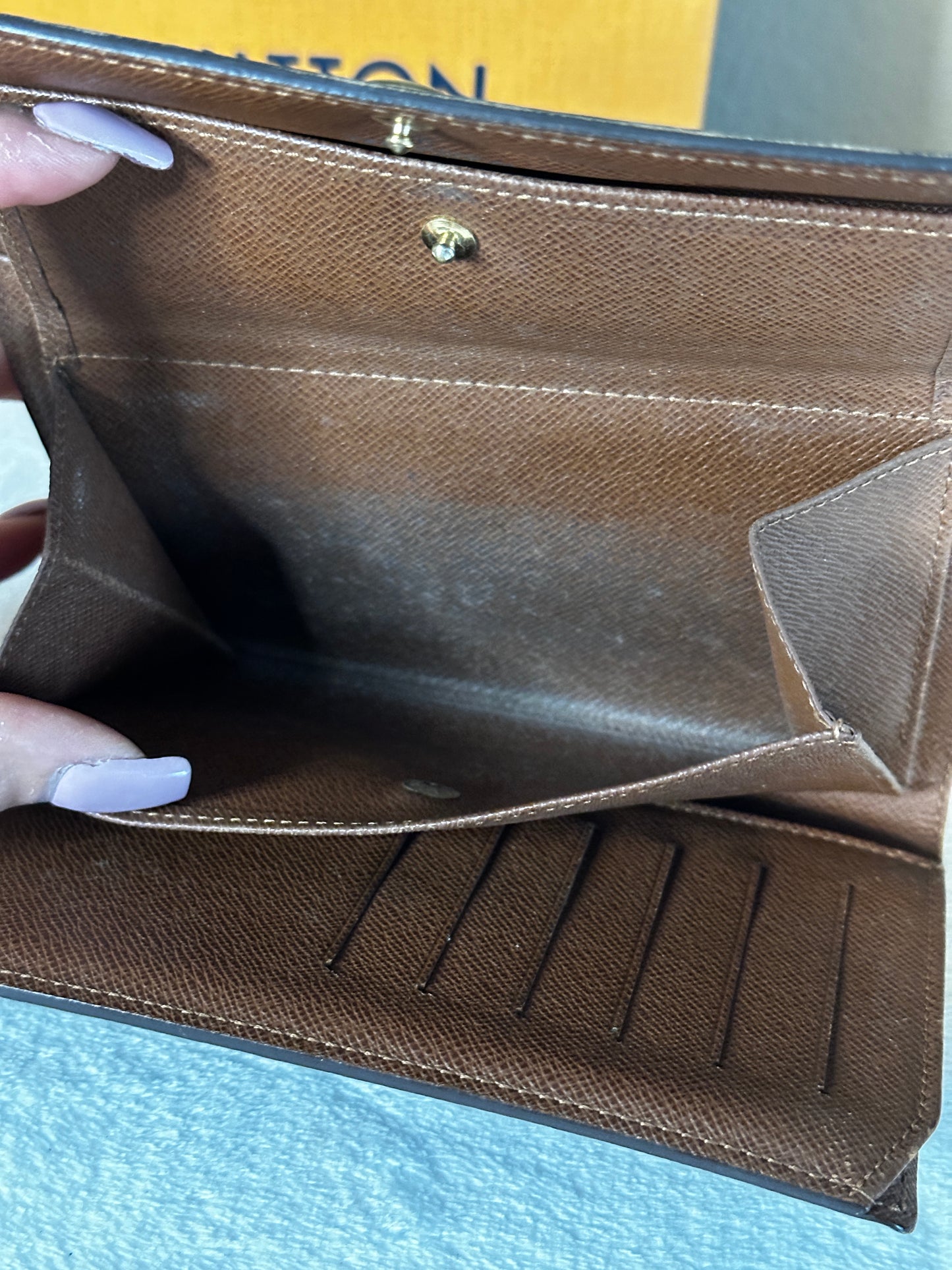 Authentic Louis Vuitton Monogram Porte Bilets Wallet w/ Crossbody Kit