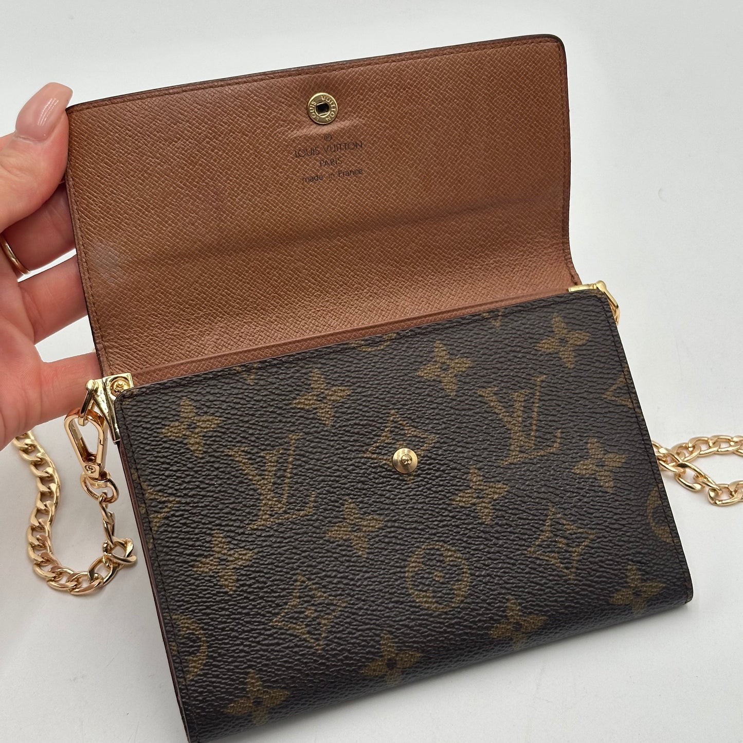 Authentic 1994 Louis Vuitton Monogram Trifold Bilets Wallet Crossbody
