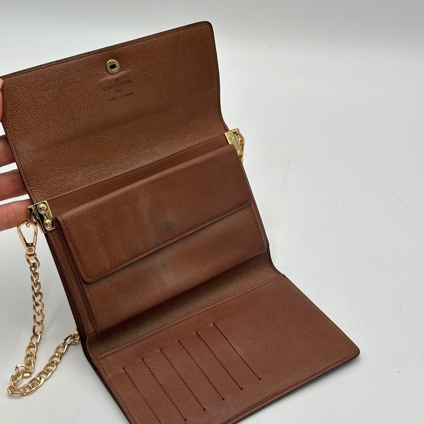 Authentic 1994 Louis Vuitton Monogram Trifold Bilets Wallet Crossbody