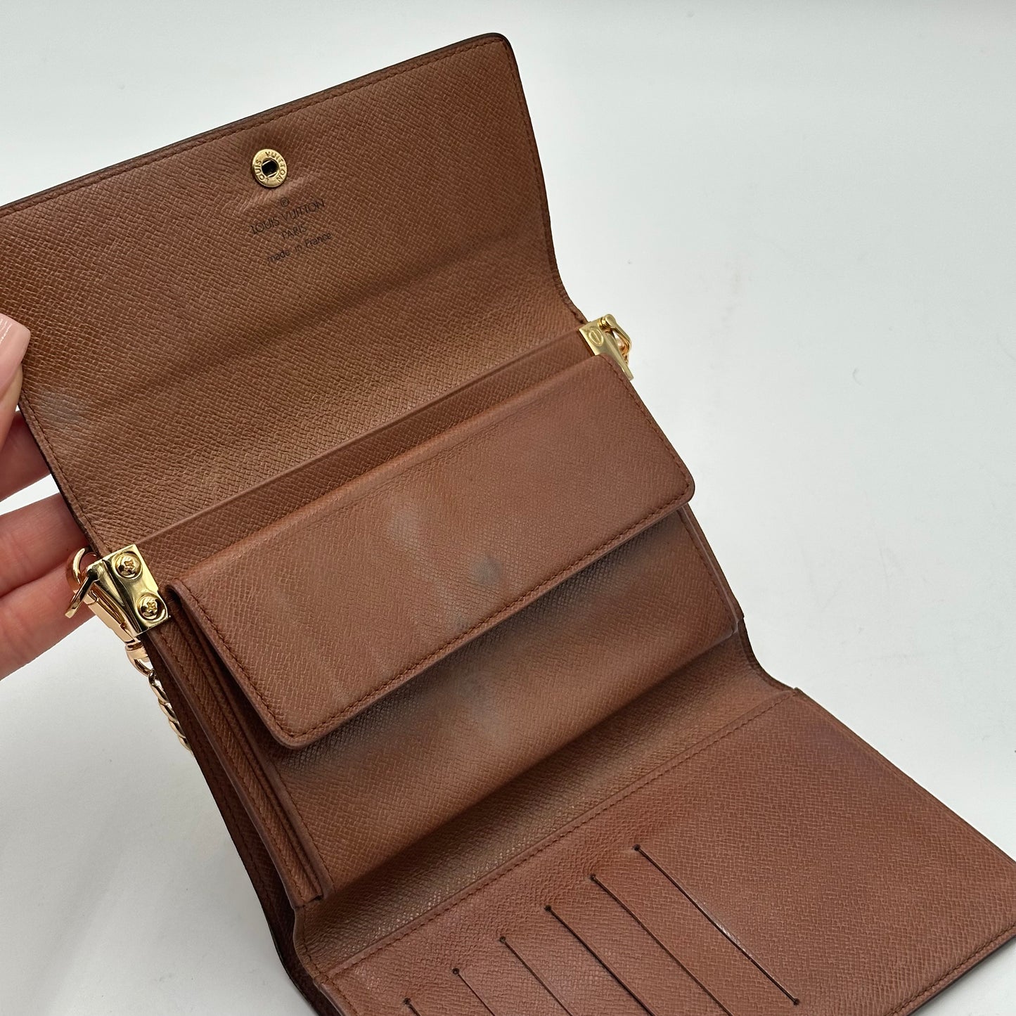 Authentic 1994 Louis Vuitton Monogram Trifold Bilets Wallet Crossbody