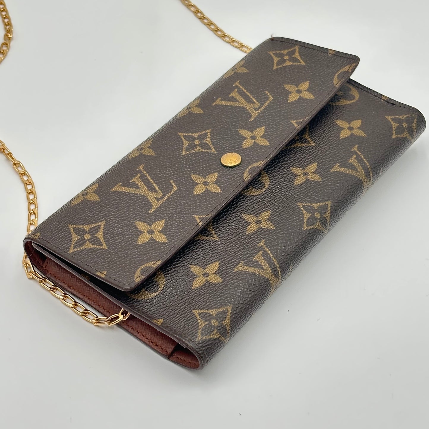 Authentic Louis Vuitton 1996 Monogram International Trifold Wallet Crossbody