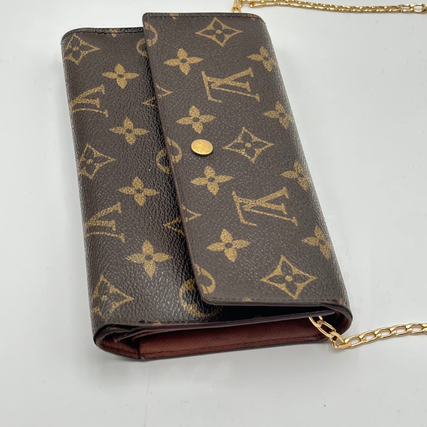 Authentic Louis Vuitton 1996 Monogram International Trifold Wallet Crossbody