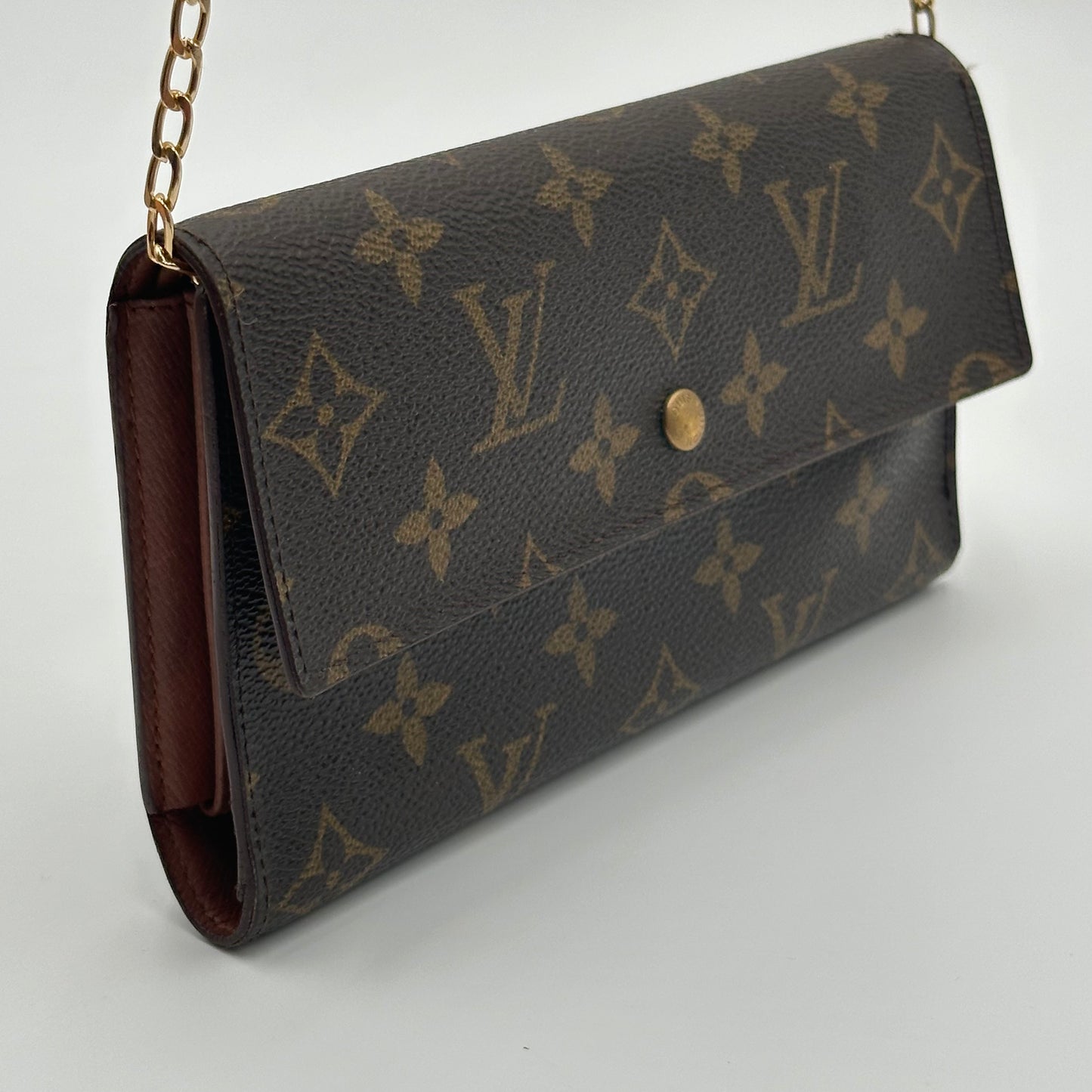 Authentic Louis Vuitton 1996 Monogram International Trifold Wallet Crossbody