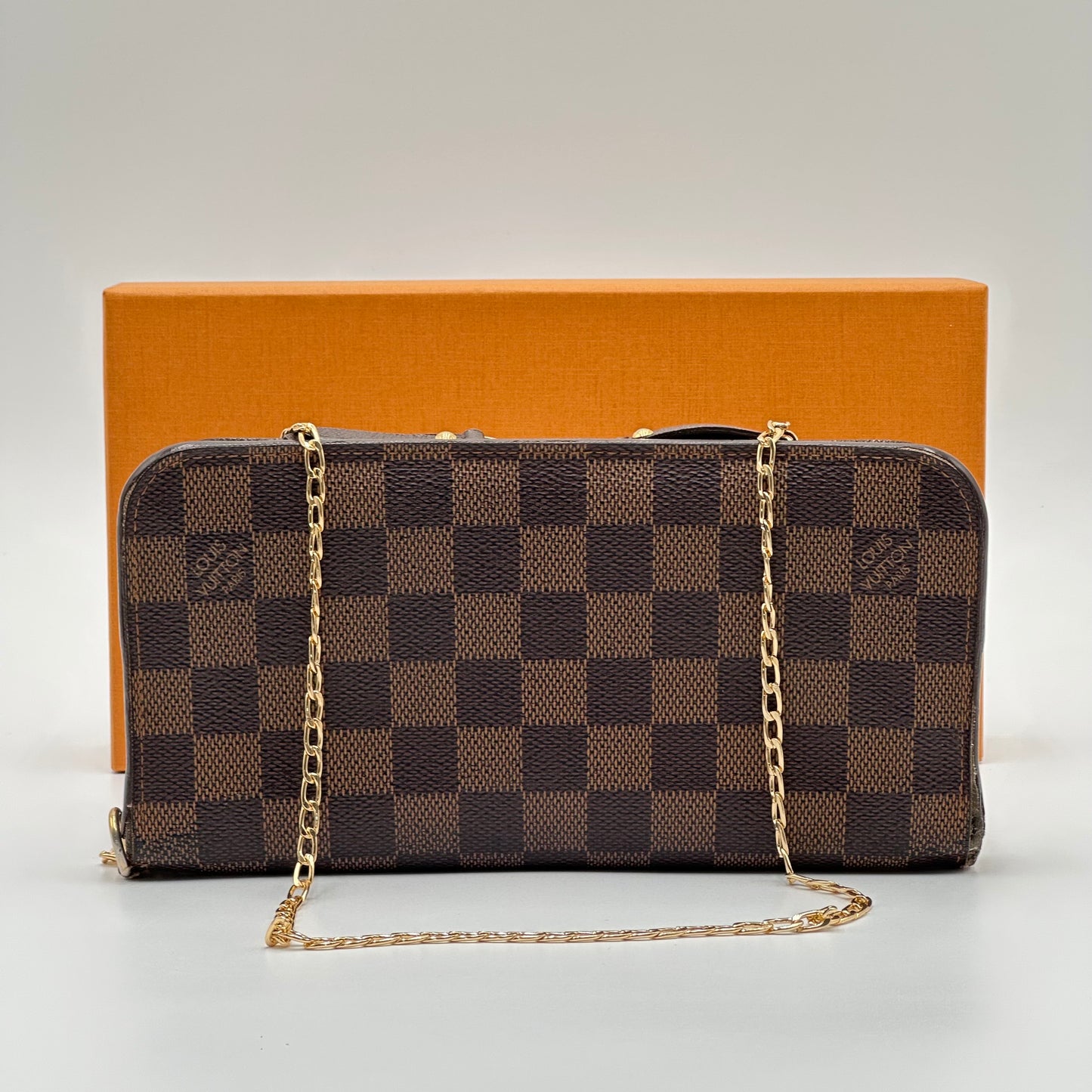 Authentic Louis Vuitton  2009 Damier Ebene Insolite Wallet Crossbody