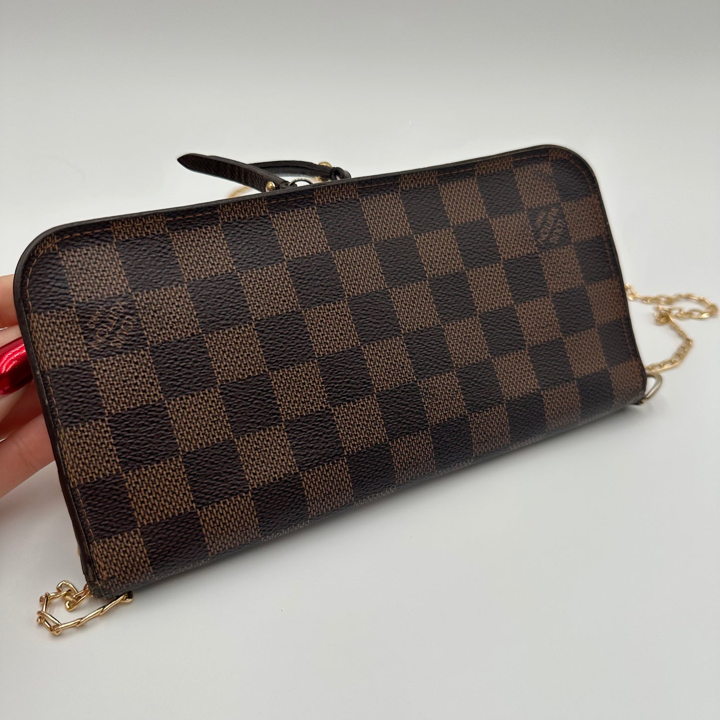 Authentic Louis Vuitton  2009 Damier Ebene Insolite Wallet Crossbody