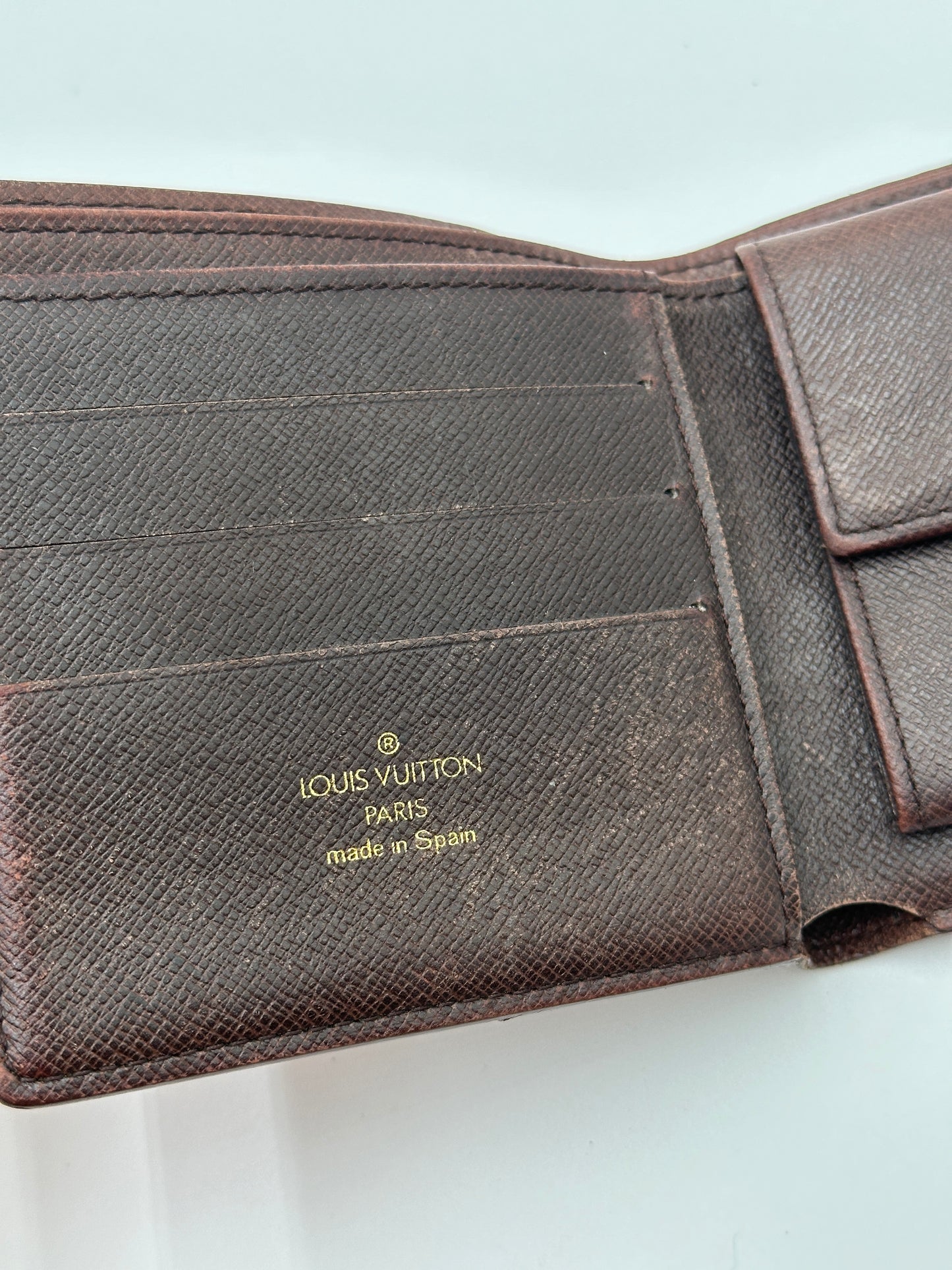 Authentic Louis Vuitton Damier Ebene Mens Bifold Wallet Centennial Edition
