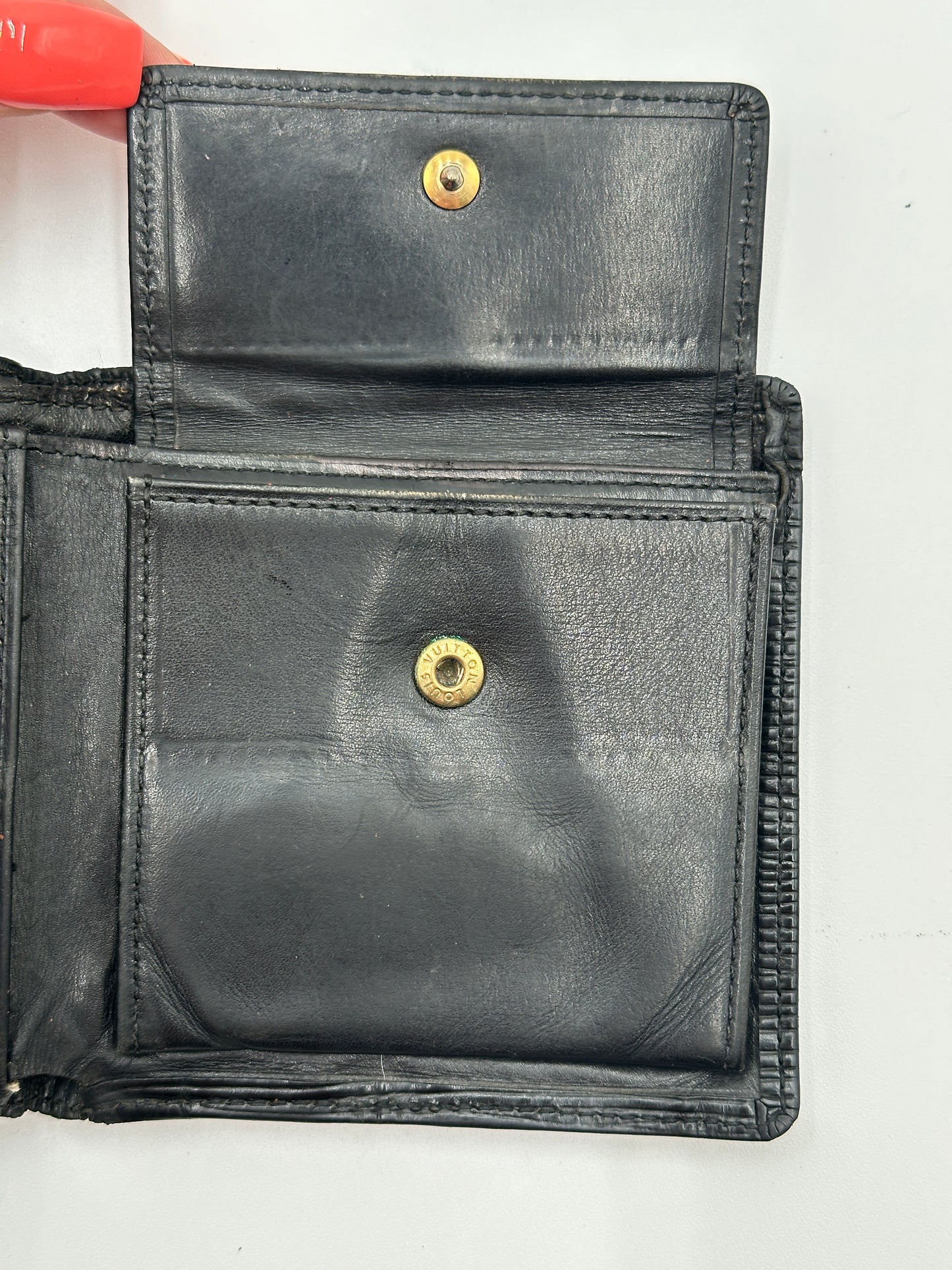 Authentic Louis Vuitton Black Epi Mens Bifold Wallet