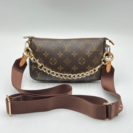 Authentic Louis Vuitton 2002 Monogram Pochette Accessoires Crossbody