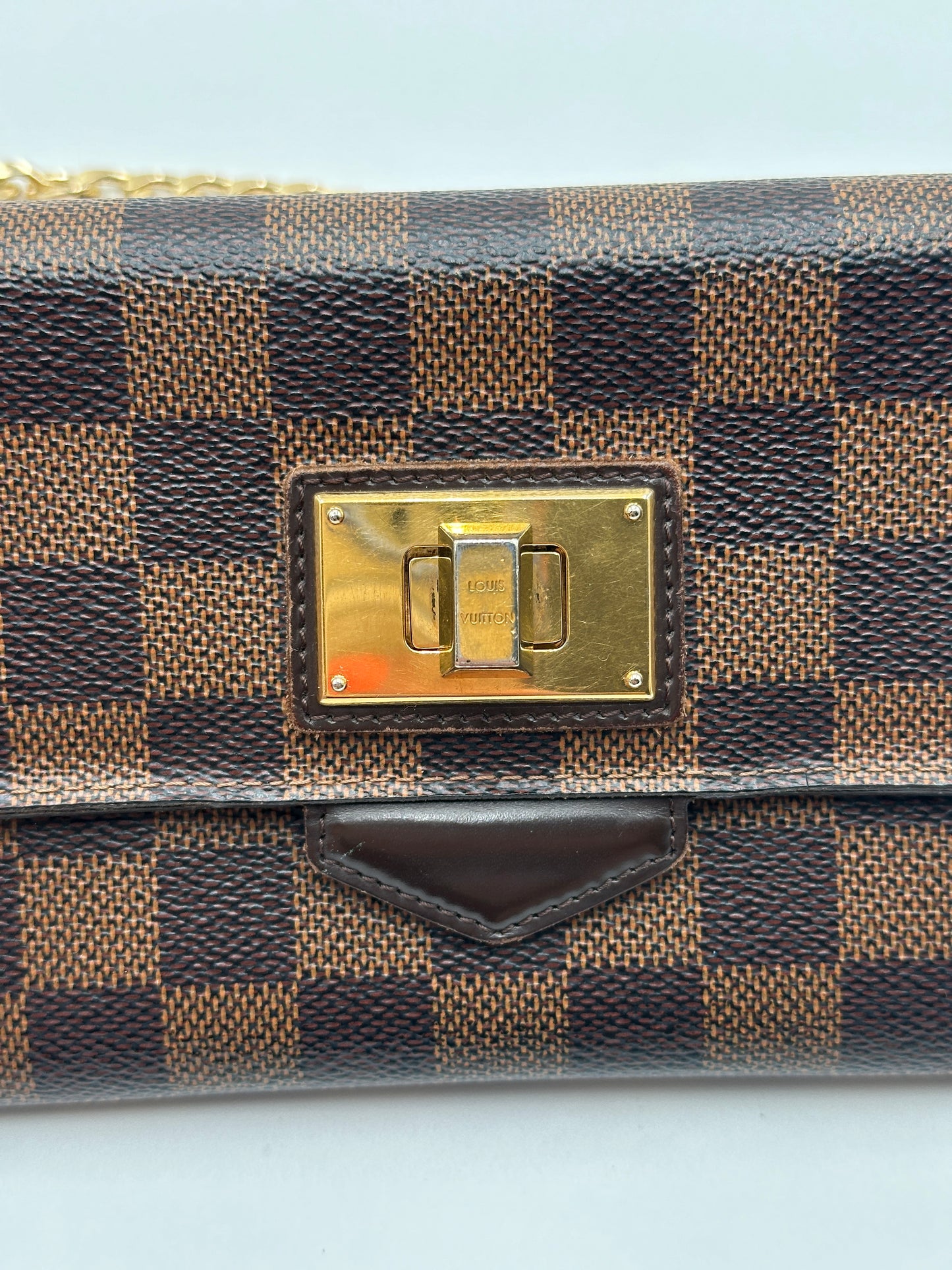 Authentic Louis Vuitton Damier Ebene Rosebery Wallet w/ Crossbody Kit