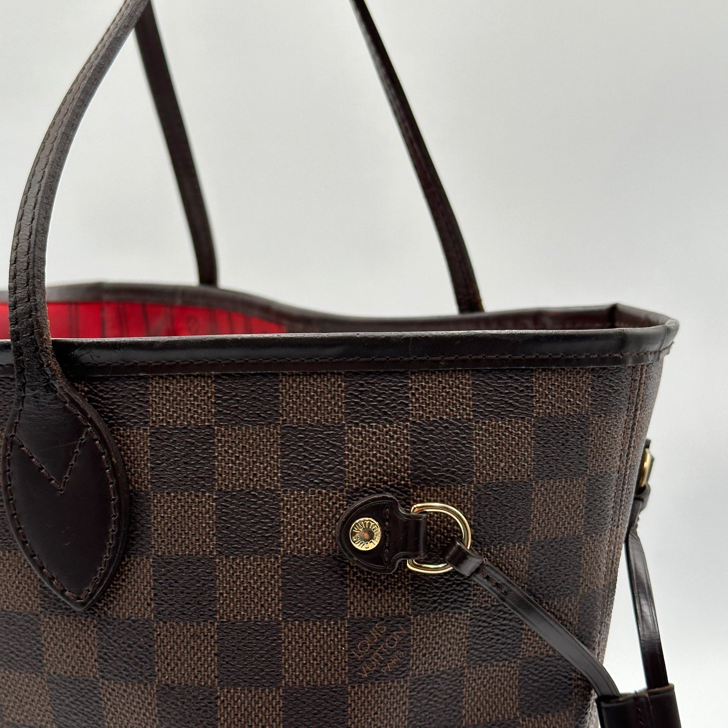 2010 Authentic Louis Vuitton Damier Ebene Neverfull MM Tote