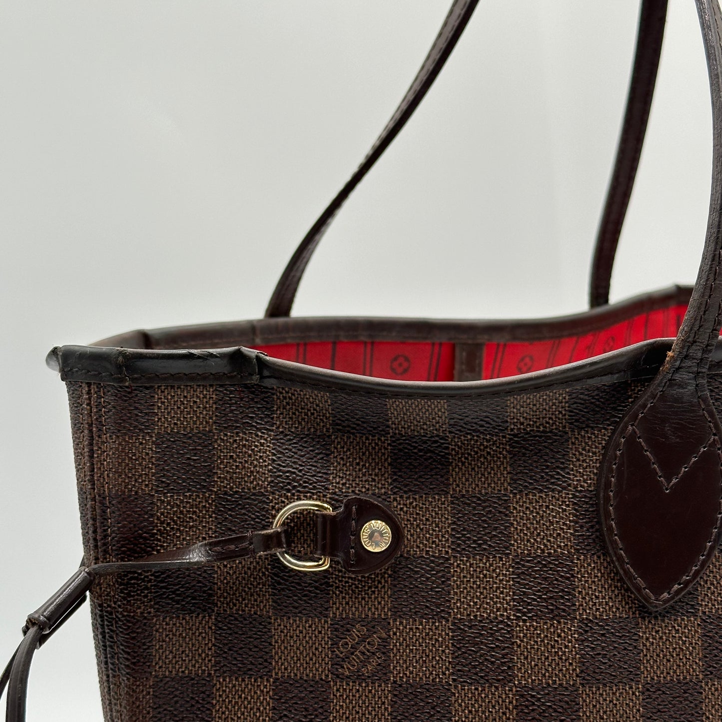 2010 Authentic Louis Vuitton Damier Ebene Neverfull MM Tote